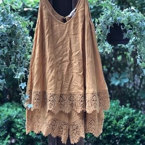 H&M Mustard Yellow Crochet Romper